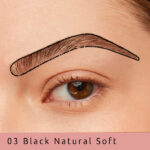 Easy Brow Eyebrow Sticker keuze Black Voorbeeld Sjabloon 03 Black Natural Soft Brows, Easy Brows Eyebrow sticker.